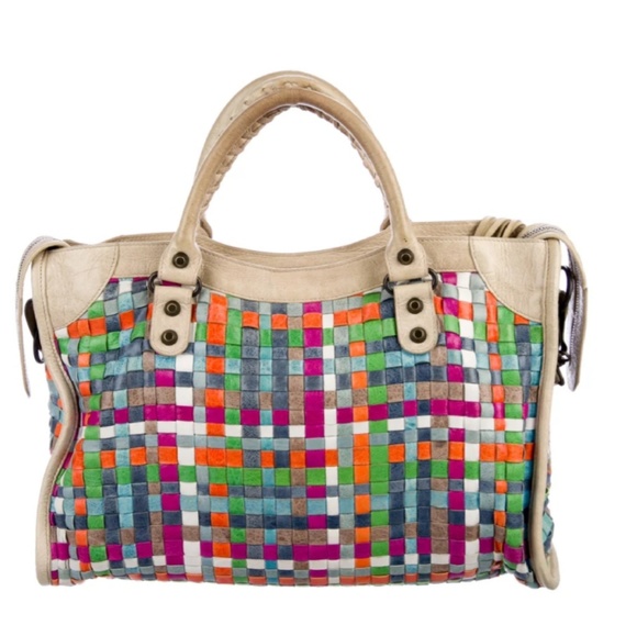 balenciaga woven bag